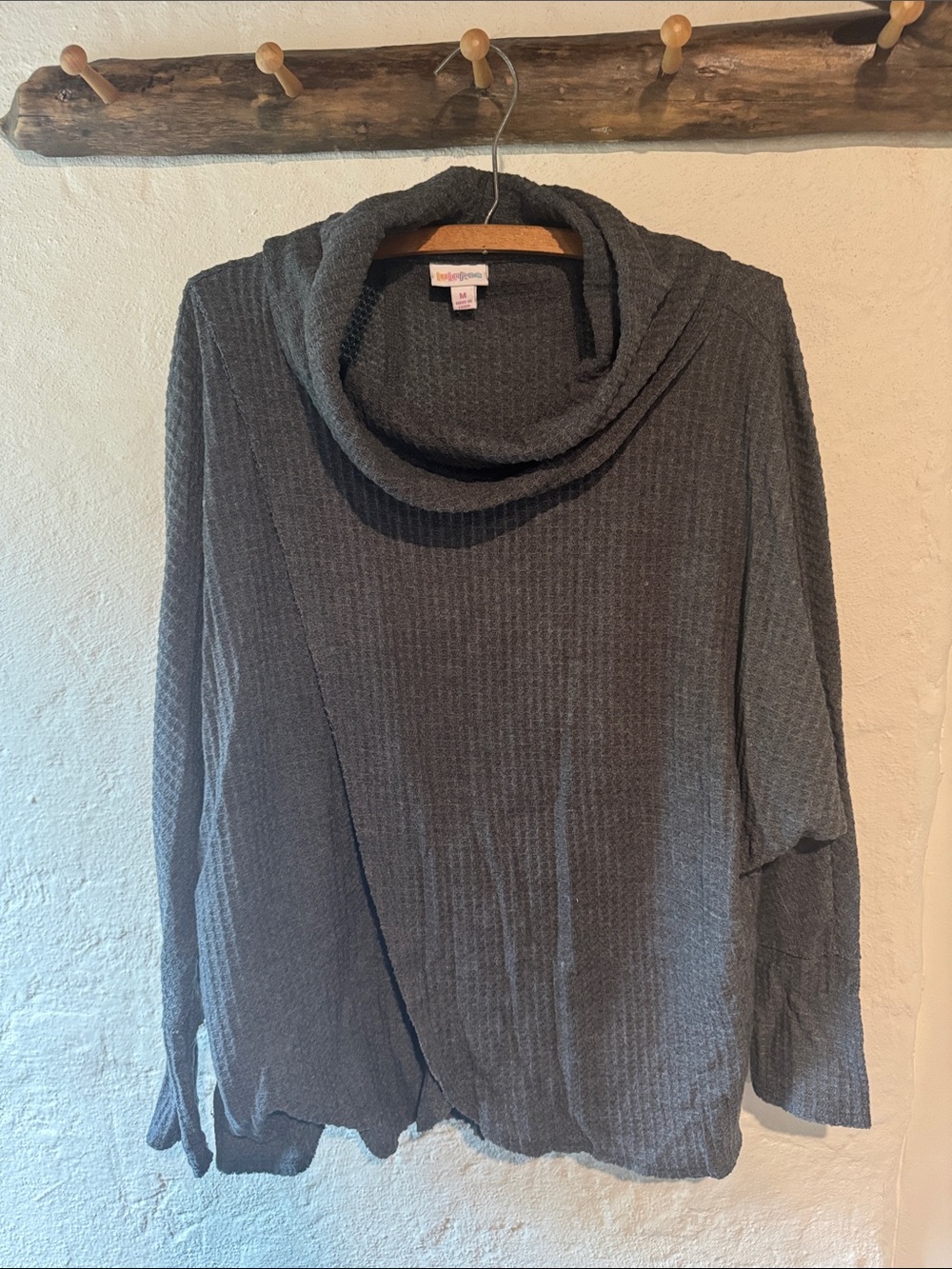LuLaRoe Charcoal Gray Cowl Neck Sweater